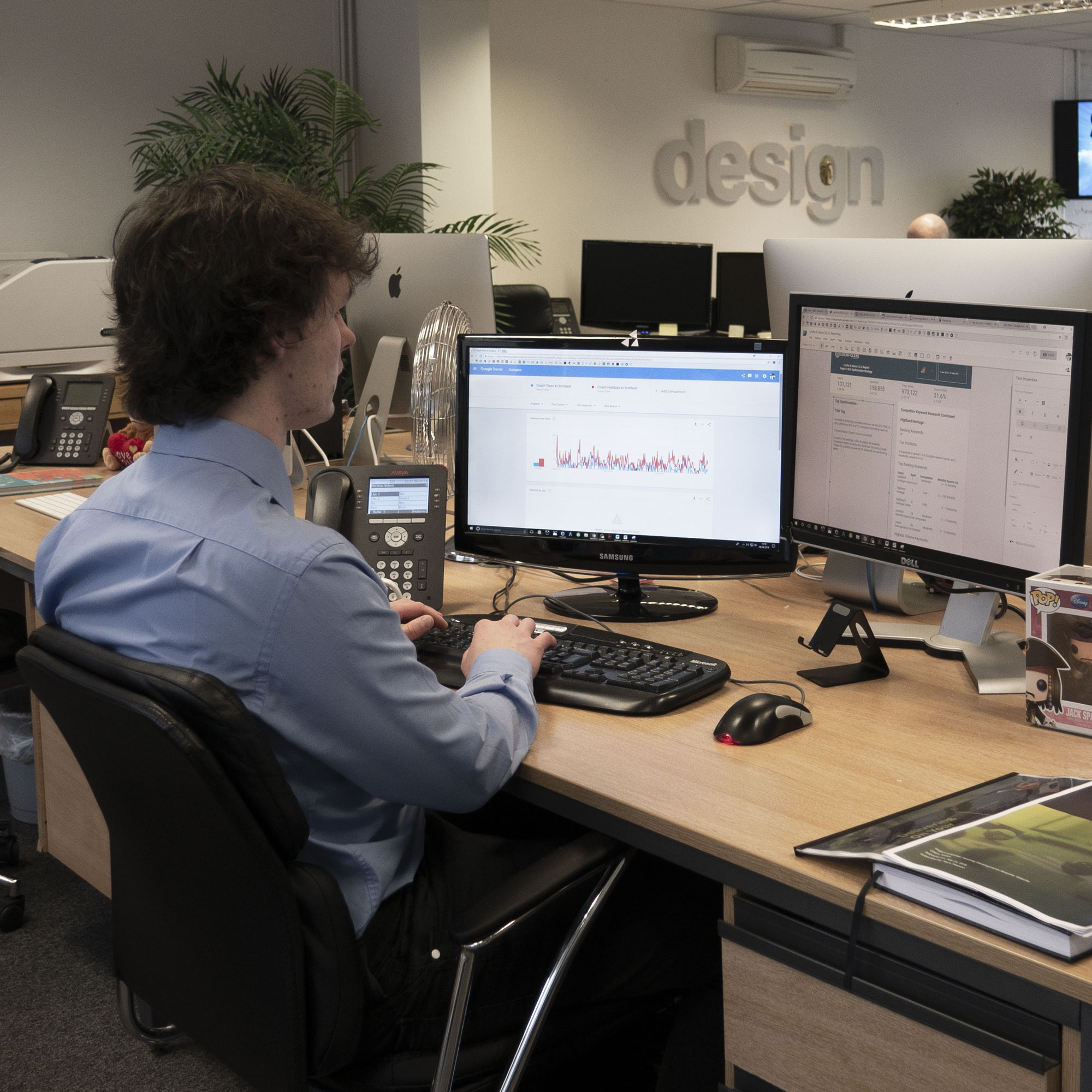Inventive's Digital Marketing Team working on SEO and PPC jobs.