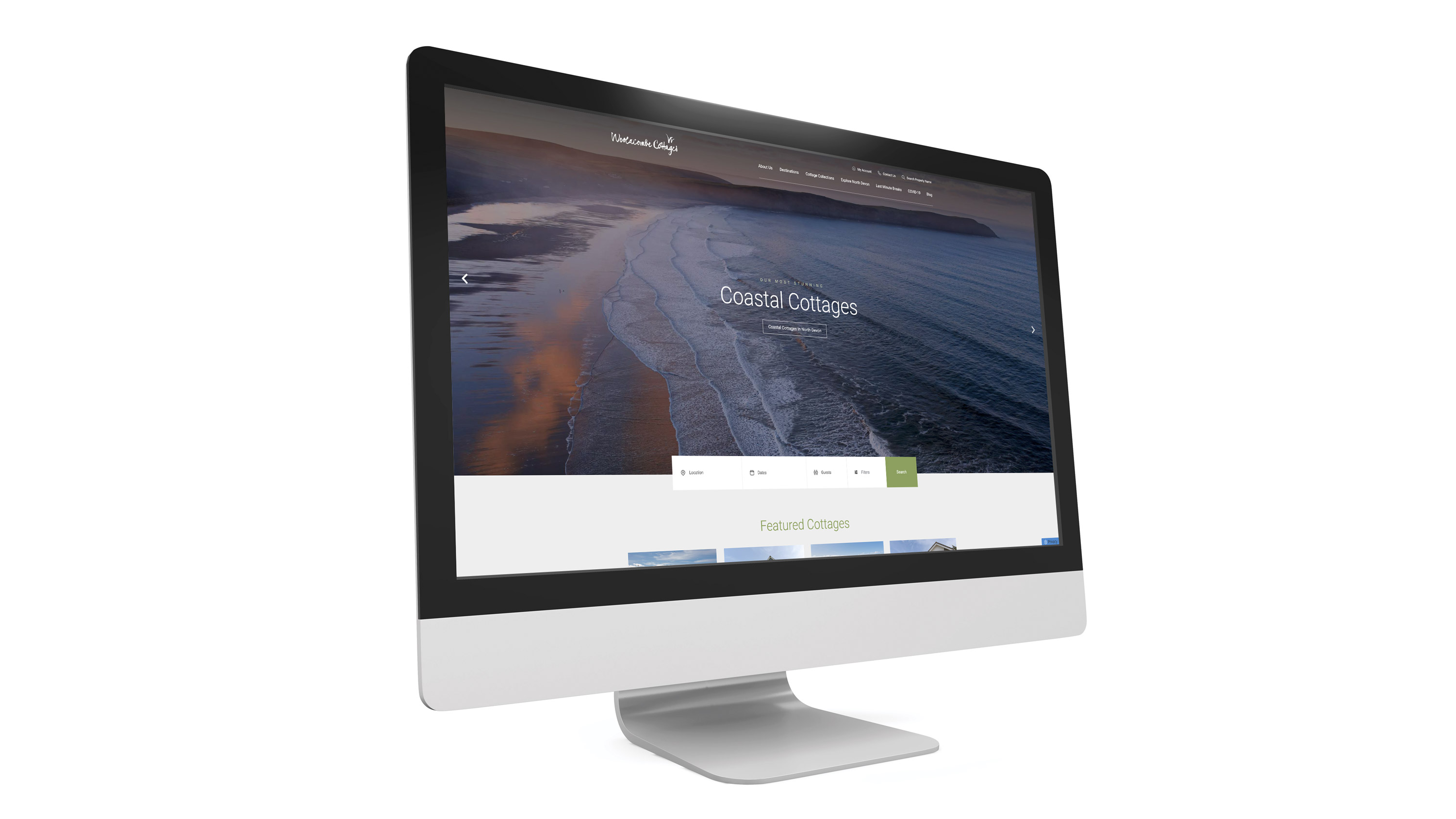 Woolacombe Cottages Bespoke website design and development by Inventive