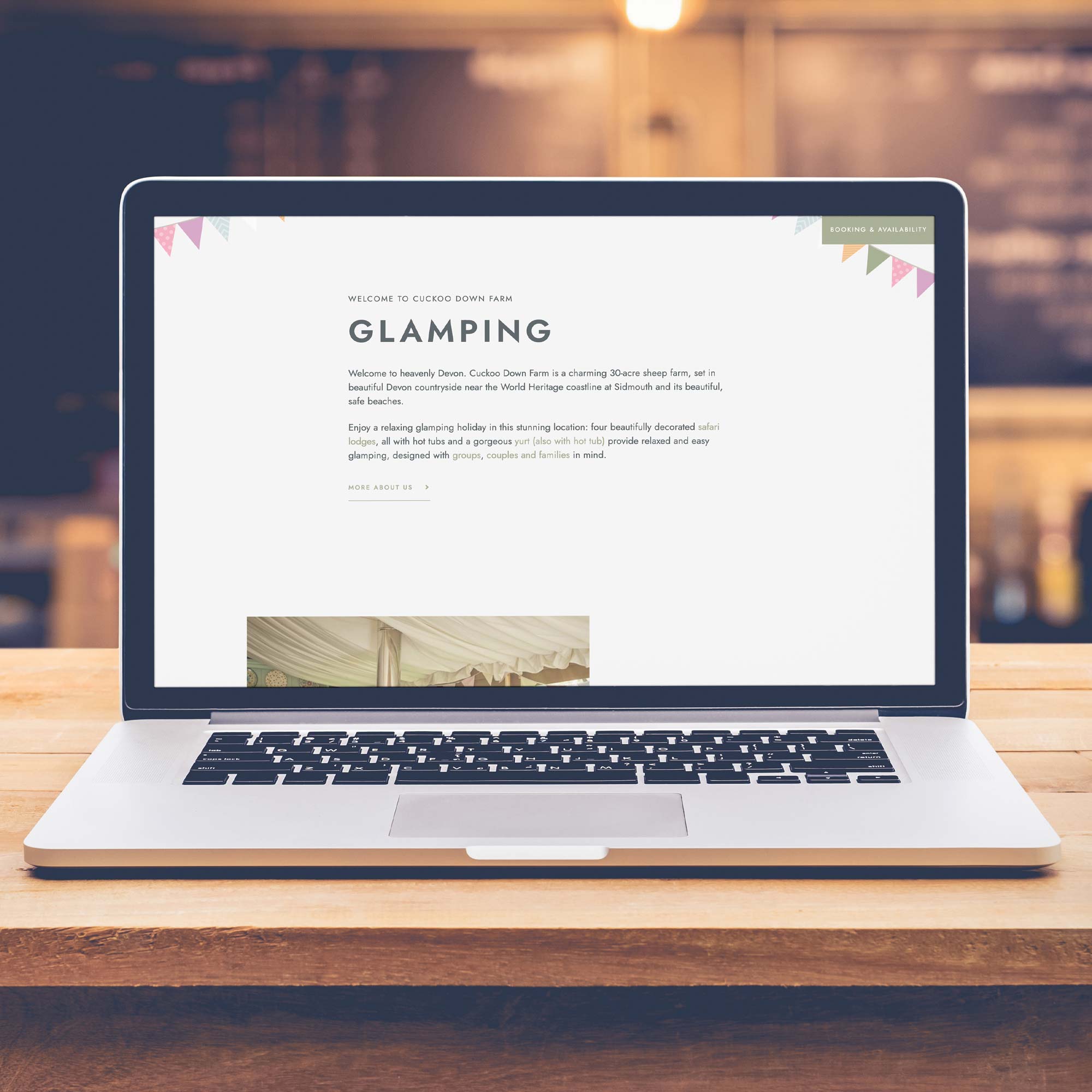 Cuckoo Down Farm Luxury Glamping Website design and development by Inventive