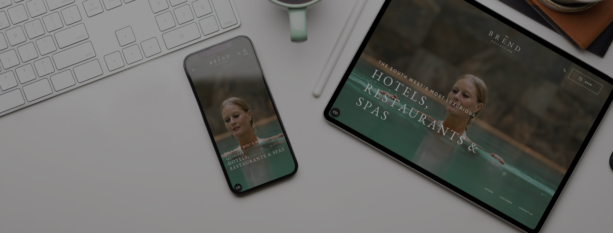 Brend Collection Website Homepage by Inventive on Mobile and Tablet Devices
